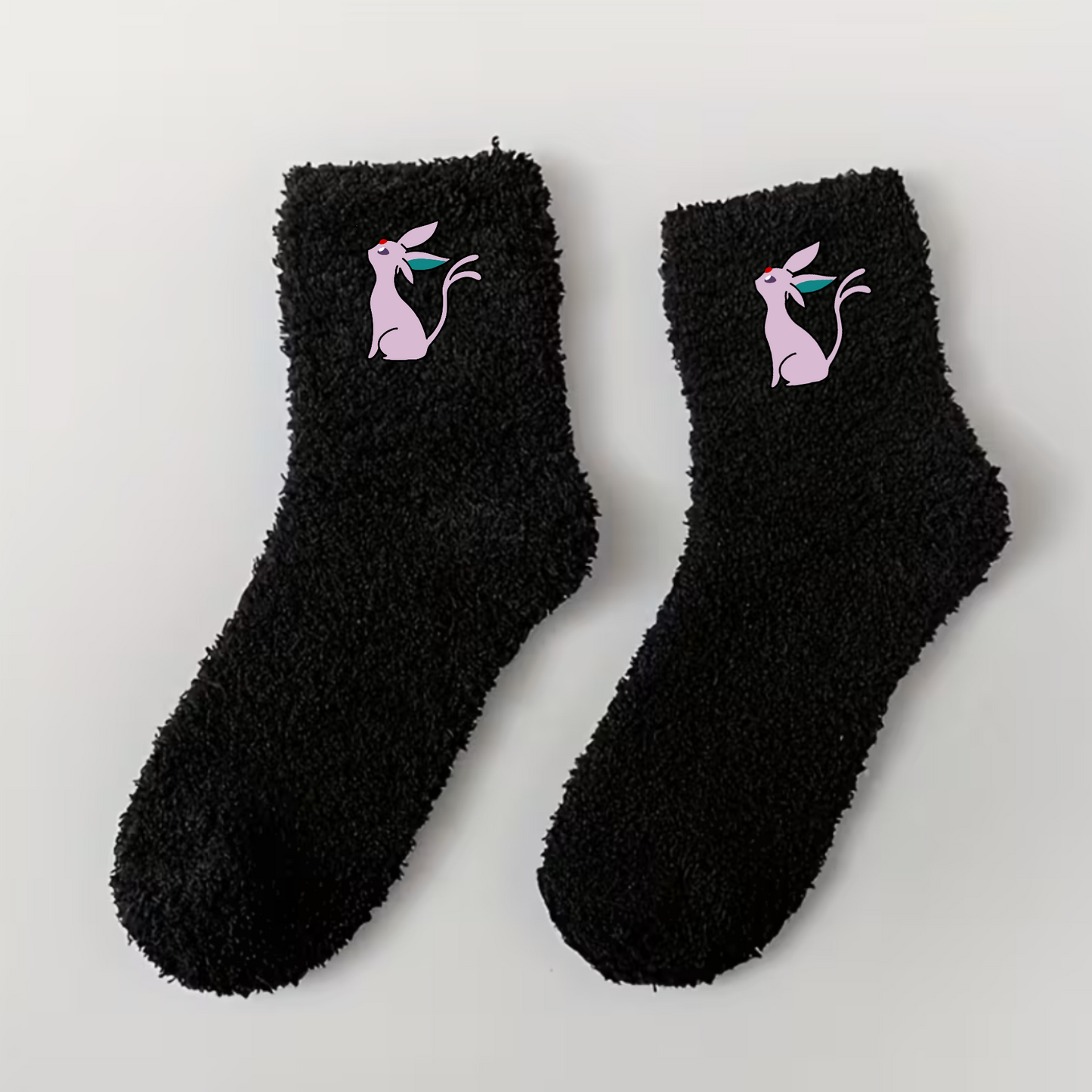 Mentali | POKEMON | Chaussettes fluffy brodées