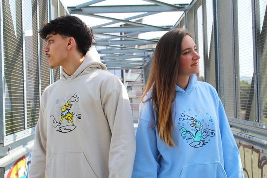 Aquali | Pokémon | Sweat à capuche brodé