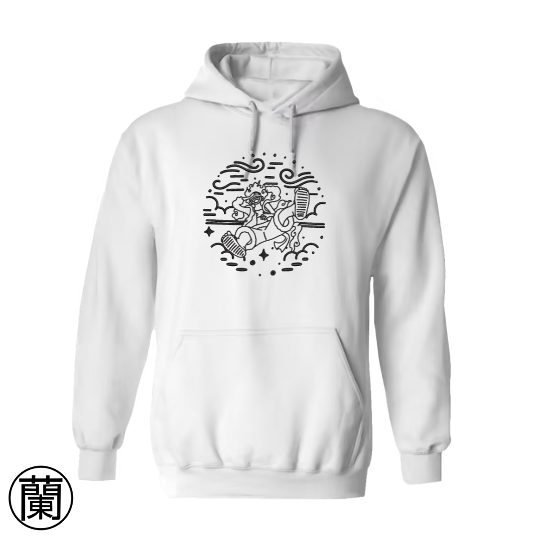 Luffy Gear 5 | One Piece | Sweat à capuche brodé