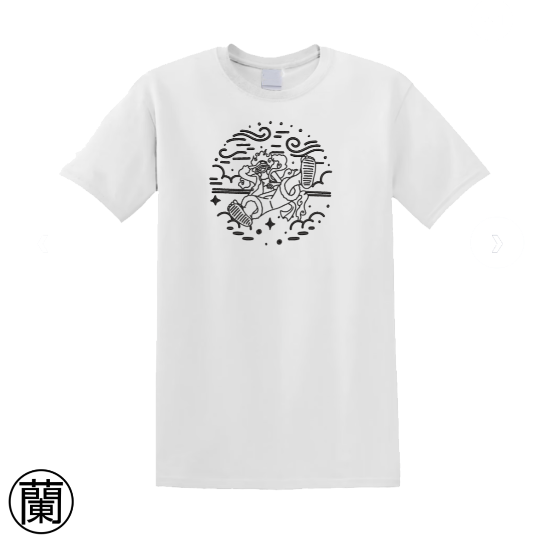 Luffy Gear 5 | One Piece | T-shirt brodé