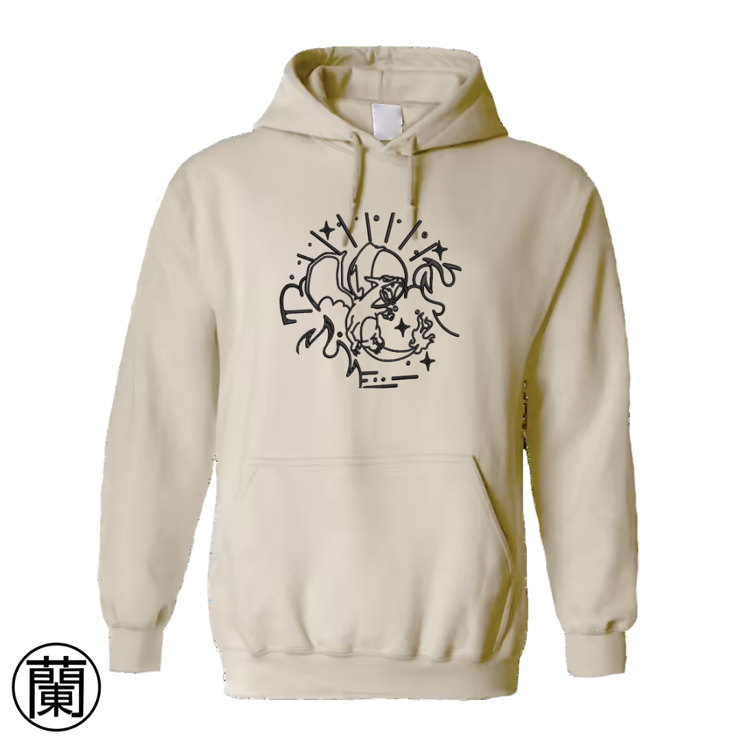 Dracaufeu | Pokémon | Sweat à capuche brodé