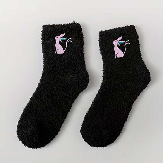 Mentali | POKEMON | Chaussettes fluffy brodées