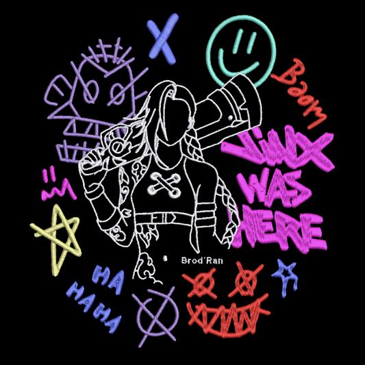 Jinx | Arcane | Sweat à capuche brodé