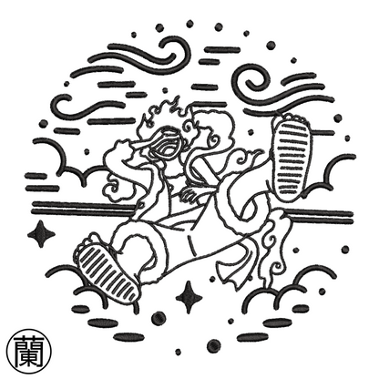 Luffy Gear 5 | One Piece | T-shirt brodé
